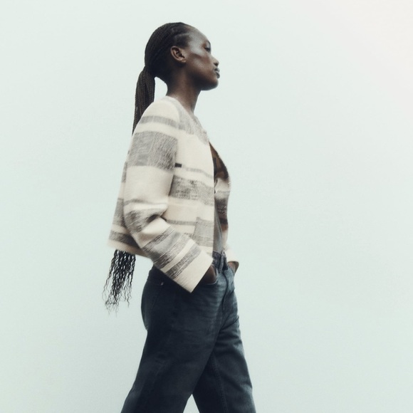 Structured striped jacket - Picture 4 of 4